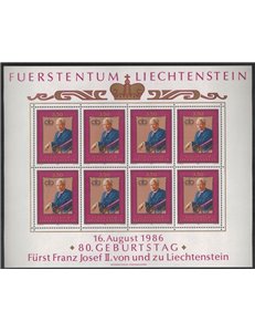LIECHTENSTEIN 1986 Compleanno del Principe MF MNH**