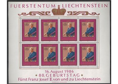 LIECHTENSTEIN 1986 Compleanno del Principe MF MNH**