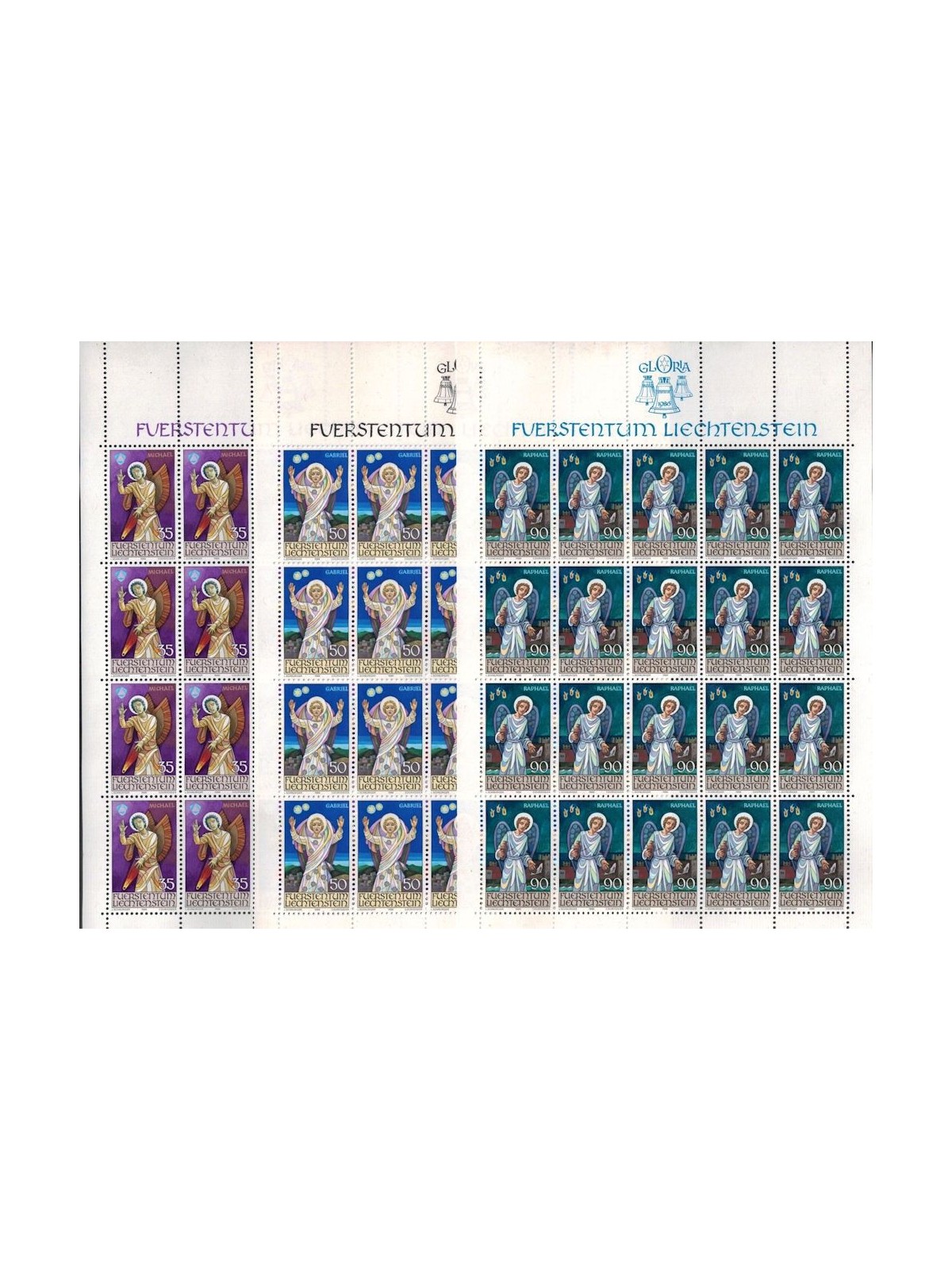 LIECHTENSTEIN 1986 Natale 3 MF MNH**