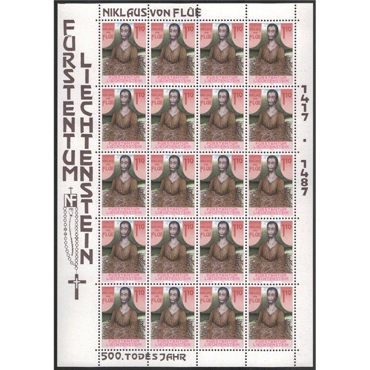 LIECHTENSTEIN 1987 San Nicola de Flüe MF MNH**