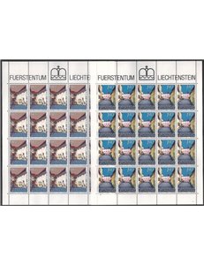 LIECHTENSTEIN 1987 Castello di Vaduz 2 MF MNH**