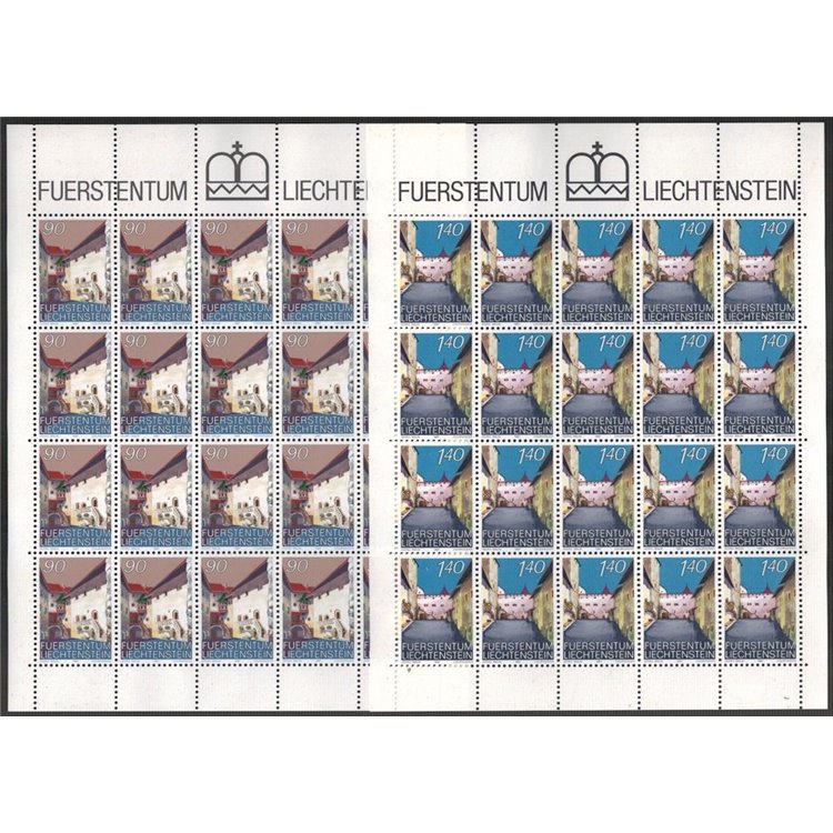 LIECHTENSTEIN 1987 Vaduz Castle 2 m/s MNH**