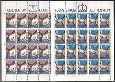 LIECHTENSTEIN 1987 Vaduz Castle 2 m/s MNH**