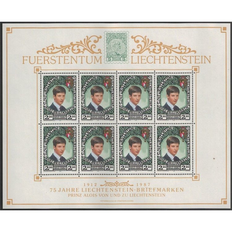 LIECHTENSTEIN 1987 Prince Alois m/s MNH**