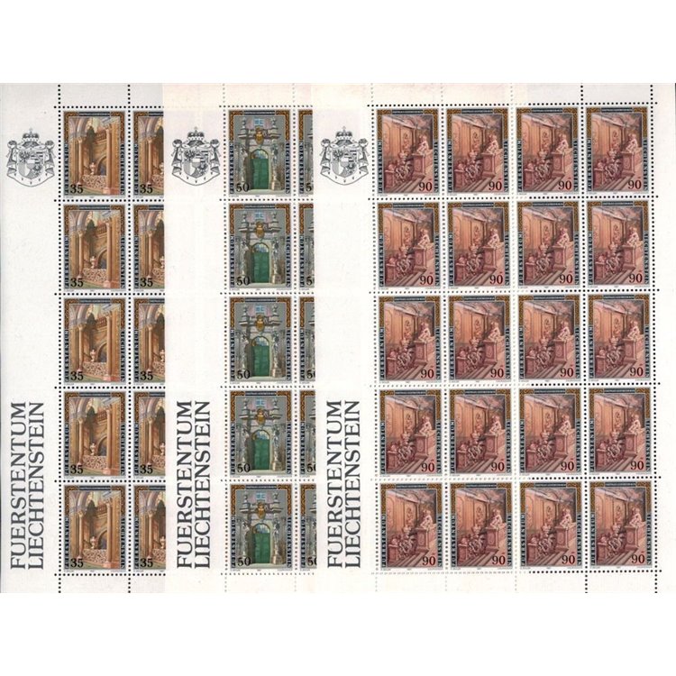 LIECHTENSTEIN 1987 Palazzo Municipale 3 MF MNH**