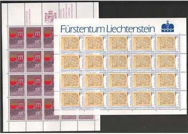 LIECHTENSTEIN 1987 Vaduz County and Parliament 2 m/s MNH**