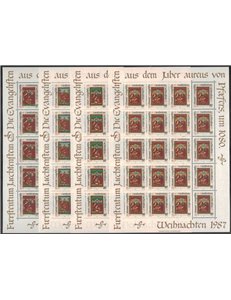 LIECHTENSTEIN 1987 Christmas 4 m/s MNH**