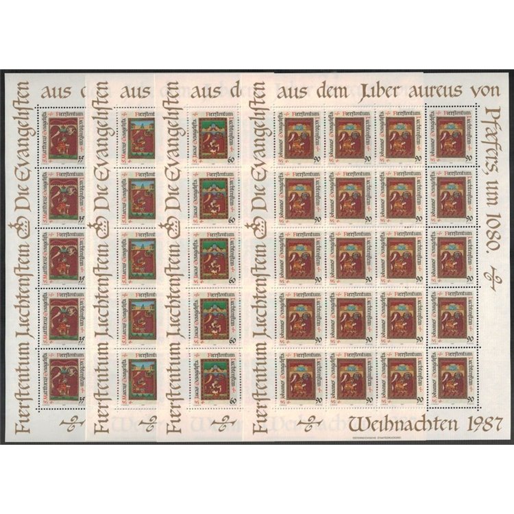 LIECHTENSTEIN 1987 Natale 4 MF MNH**