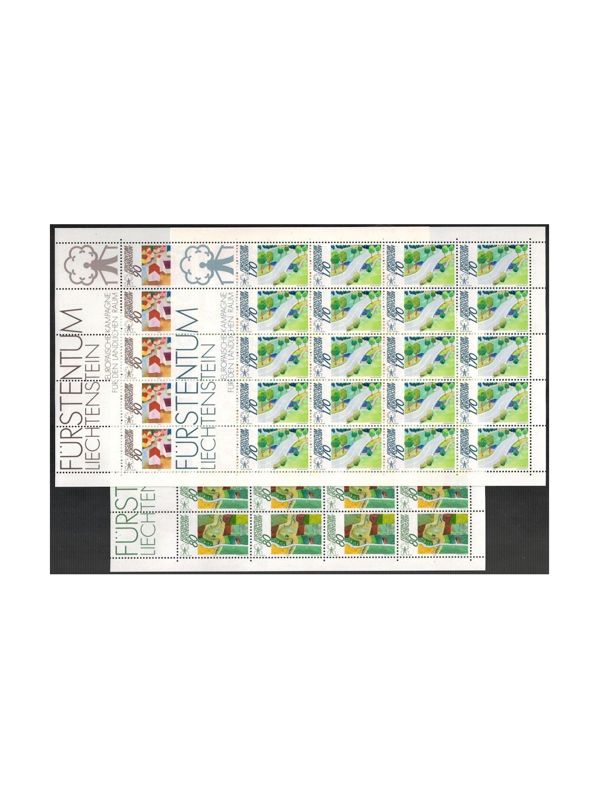 LIECHTENSTEIN 1988 Campagna per il mondo rurale 3 MF MNH**