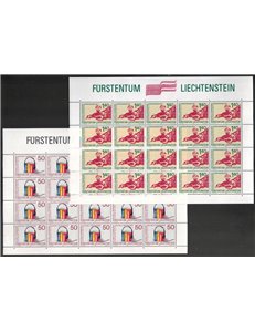 LIECHTENSTEIN 1988 Cooperazione culturale con Costa Rica 2 MF MNH**