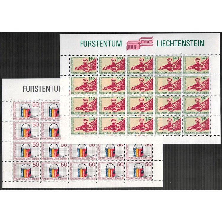 LIECHTENSTEIN 1988 Cooperazione culturale con Costa Rica 2 MF MNH**