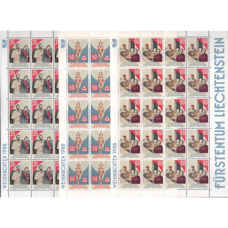 LIECHTENSTEIN 1988 Christmas 3 m/s MNH**