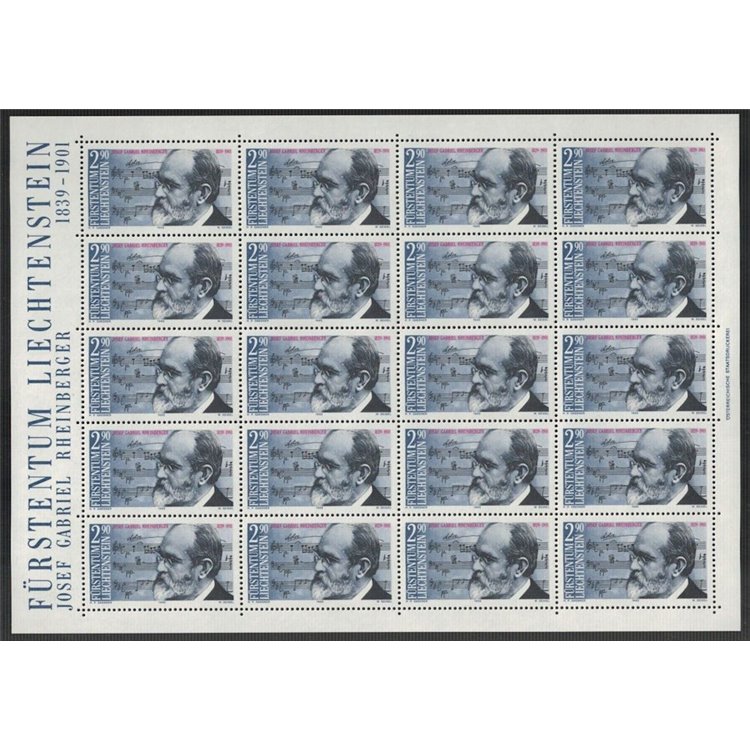 LIECHTENSTEIN 1989 Josef Gabriel Rheinberger MF MNH**