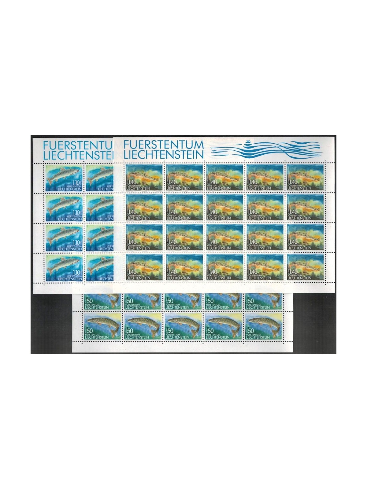 LIECHTENSTEIN 1989 Pisces 3 m/s MNH**