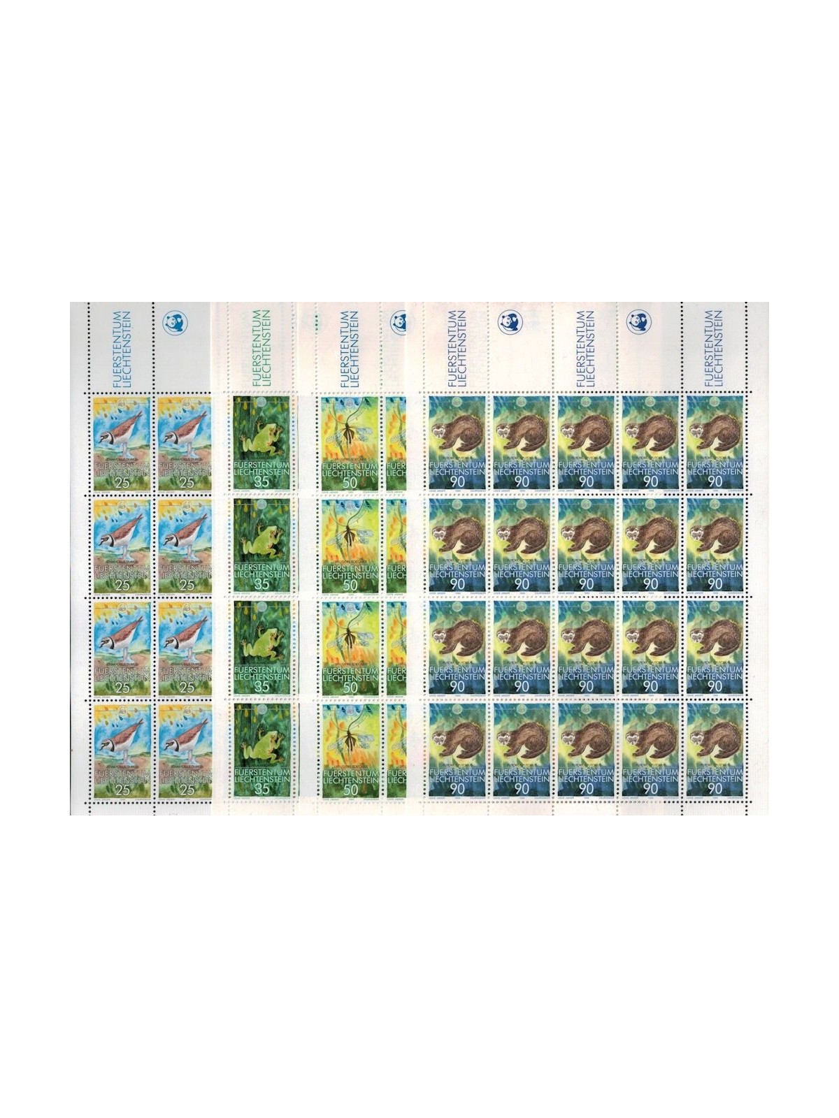 LIECHTENSTEIN 1989 Animali 4 MF MNH**