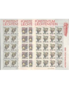LIECHTENSTEIN 1989 Tradizioni autunnali 3 MF MNH**