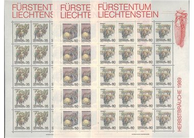 LIECHTENSTEIN 1989 Autumn traditions 3 m/s MNH**