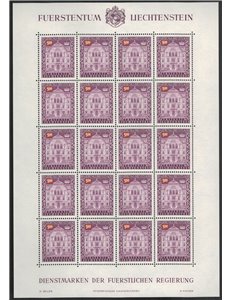 LIECHTENSTEIN 1989 Service, Government Palace m/s MNH**