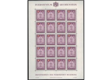 LIECHTENSTEIN 1989 Service, Government Palace m/s MNH**