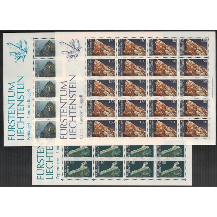 LIECHTENSTEIN 1989 Minerali 3 MF MNH**