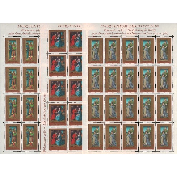 LIECHTENSTEIN 1989 Natale 3 MF MNH**