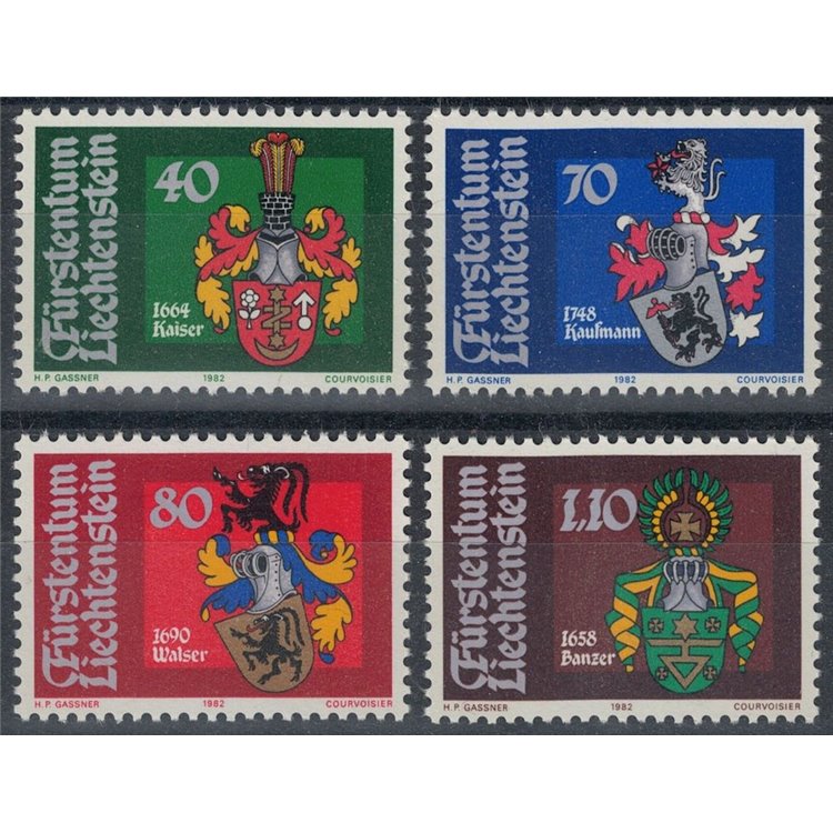 LIECHTENSTEIN 1982 Stemmi di Landammanni 4v MNH**