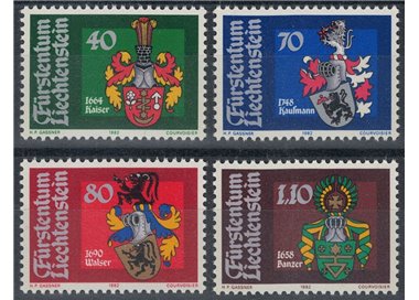 LIECHTENSTEIN 1982 Coat of arms of Landammann 4v MNH**