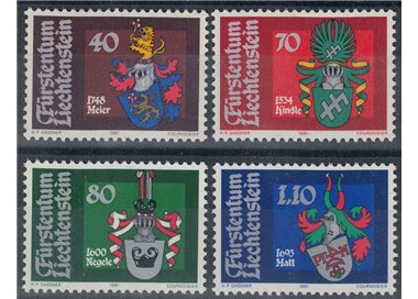 LIECHTENSTEIN 1981 Stemmi di Landammanni 4v MNH**