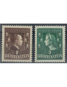 LIECHTENSTEIN 1944 Effigi dei Principi 2v MNH**