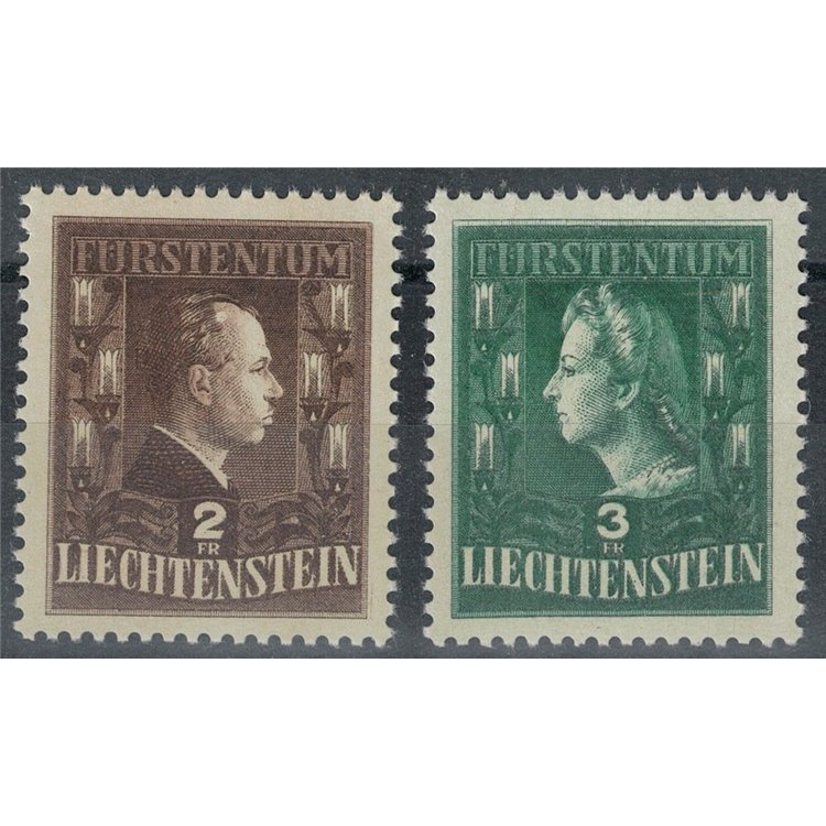 LIECHTENSTEIN 1944 Effigi dei Principi 2v MNH**