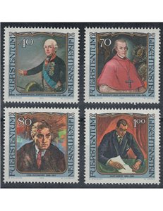 LIECHTENSTEIN 1984 Famous visitors 4v MNH**
