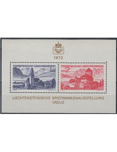 LIECHTENSTEIN 1972 Esposizione filatelica LIBA BF MNH**
