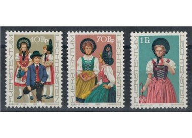 LIECHTENSTEIN 1977 Costumi nazionali 3v MNH**
