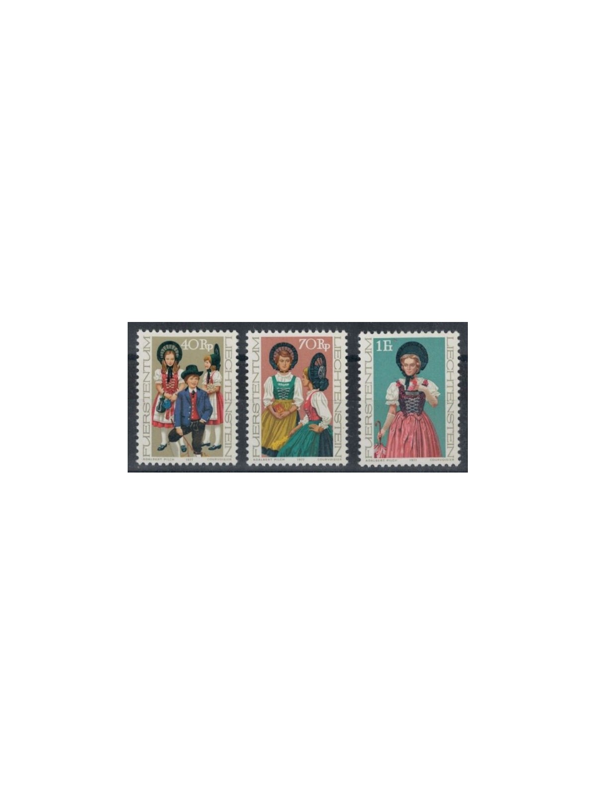 LIECHTENSTEIN 1977 National costumes 3v MNH**