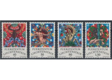 LIECHTENSTEIN 1978 Signs of the Zodiac 4v MNH**