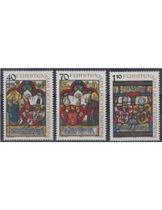 LIECHTENSTEIN 1979 Vetrate con stemmi 3v MNH**