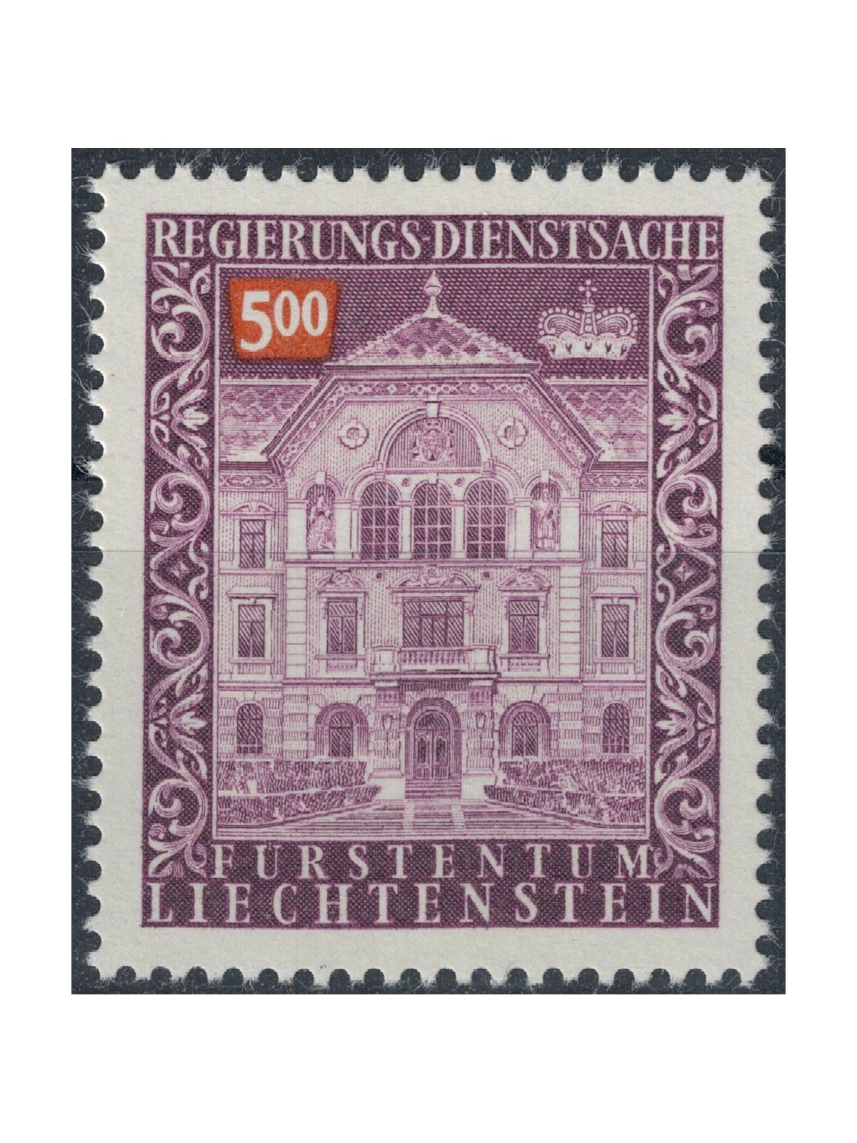LIECHTENSTEIN 1989 Service, Government Palace MNH**