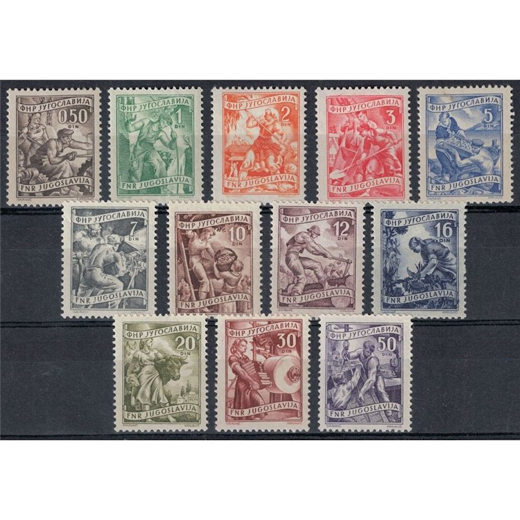 YUGOSLAVIA 1950-51 Industrial Activities 12v MNH**