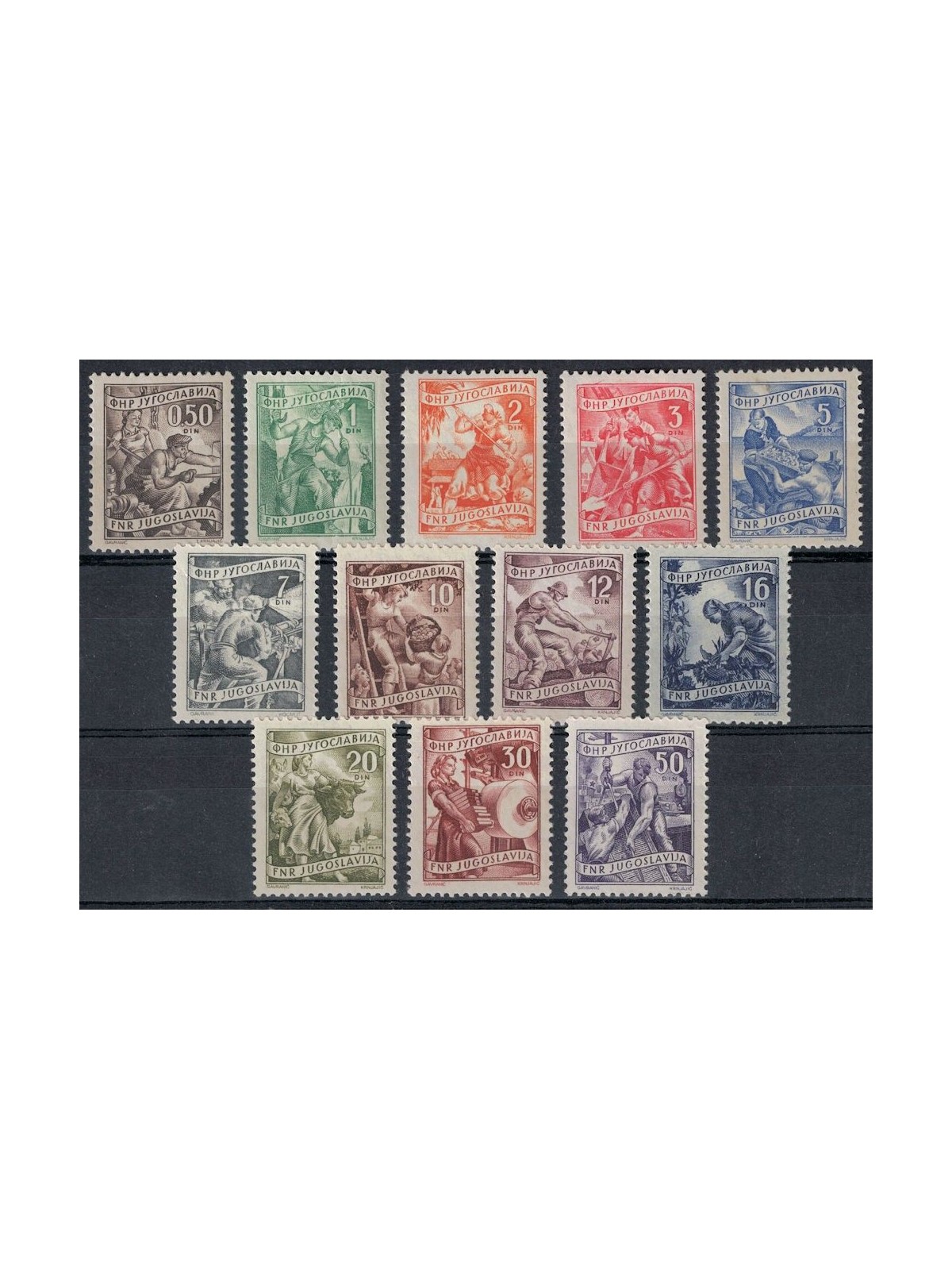 JUGOSLAVIA 1950-51 Attività industriali 12v MNH**