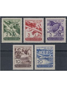 YUGOSLAVIA 1950 Airmail Week 5v MNH**