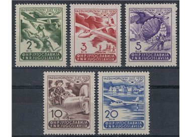 YUGOSLAVIA 1950 Airmail Week 5v MNH**