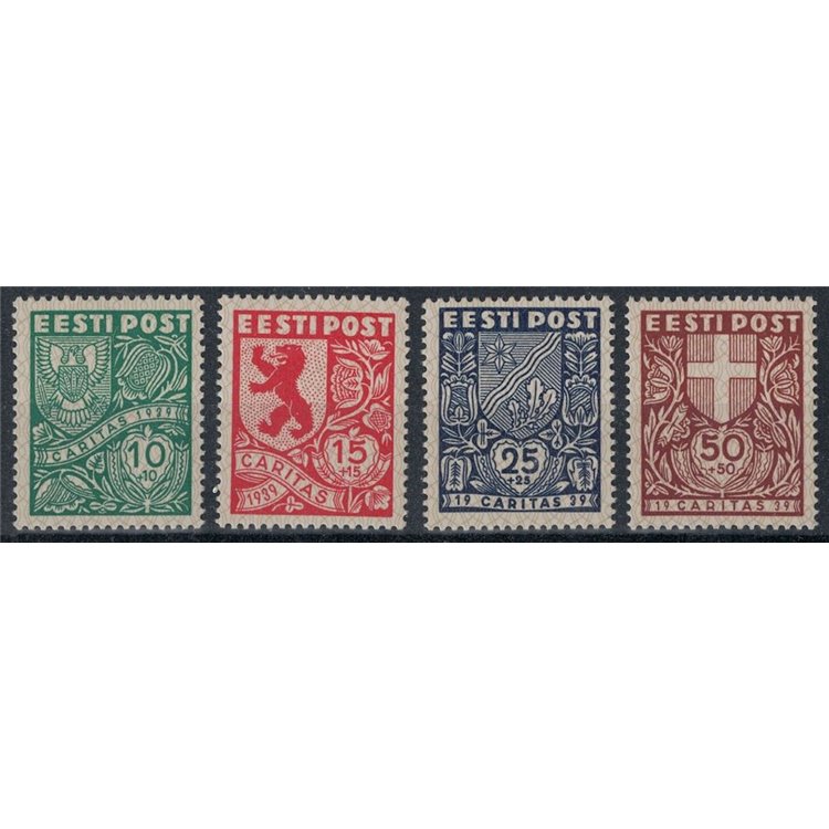 ESTONIA 1939 Coats of Arms of Provinces 4v MH*