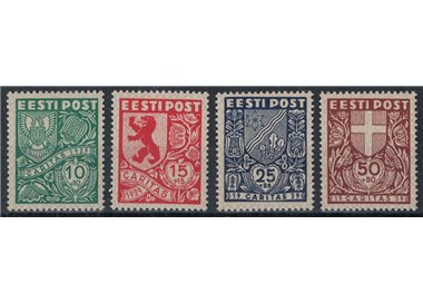 ESTONIA 1939 Coats of Arms of Provinces 4v MH*