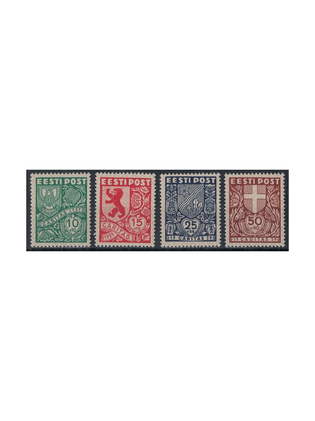 ESTONIA 1939 Coats of Arms of Provinces 4v MH*