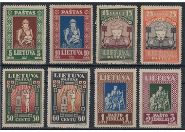 LITUANIA 1933 Pro opere per la gioventù 8v MNH**