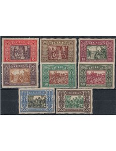 LITUANIA 1932 Beneficenza, soggetti storici 8v MH*