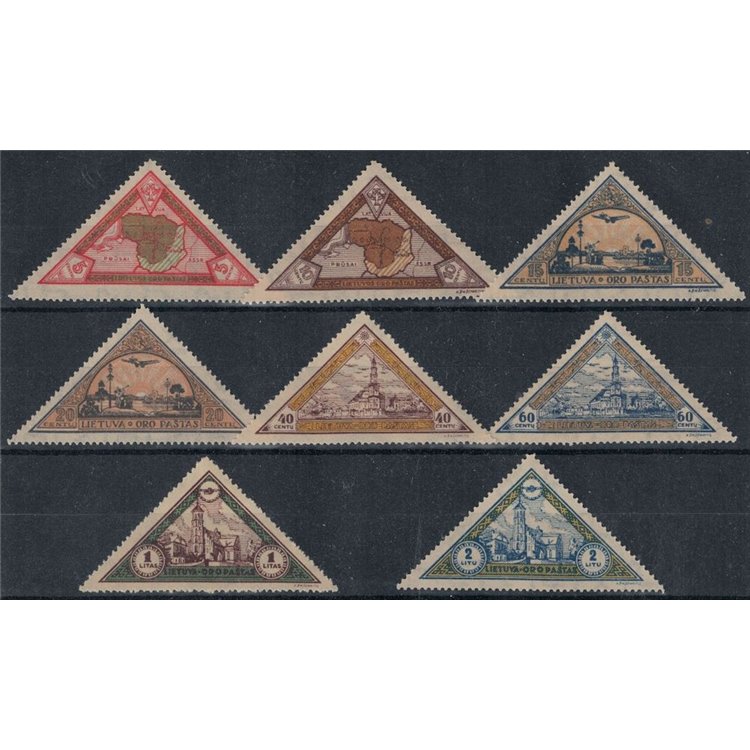 LITUANIA 1932 Beneficenza, vedute 8v MNH**