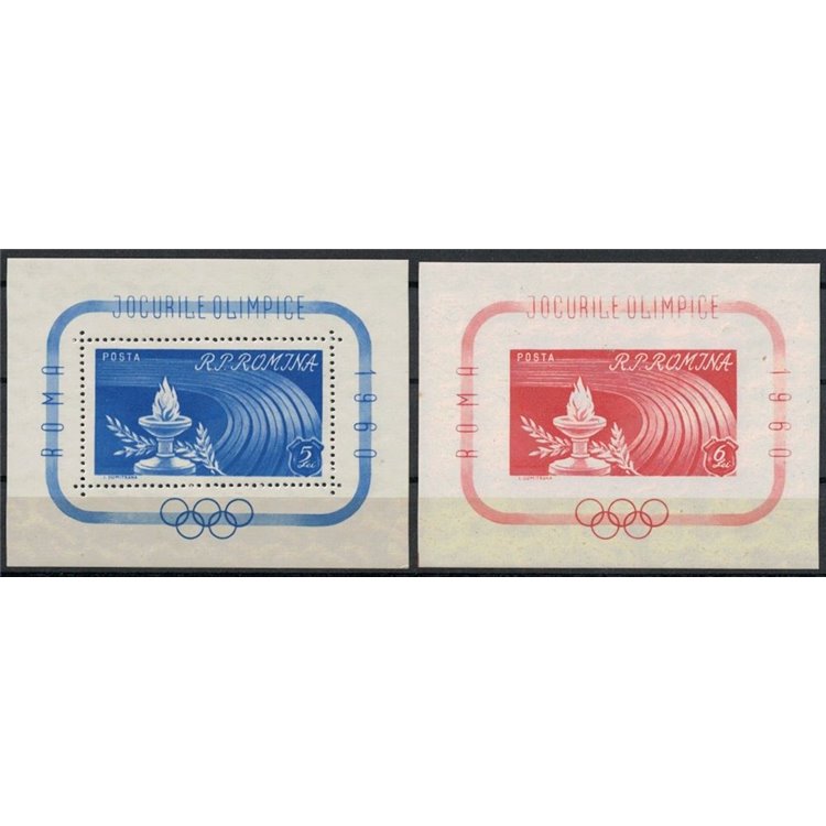 ROMANIA 1960 Summer Olympic Games 2 s/s MNH**