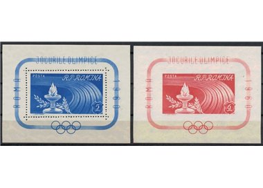 ROMANIA 1960 Summer Olympic Games 2 s/s MNH**