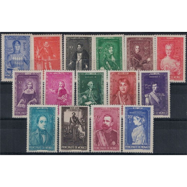 MONACO 1942 Pro Charity Works 15v MNH**